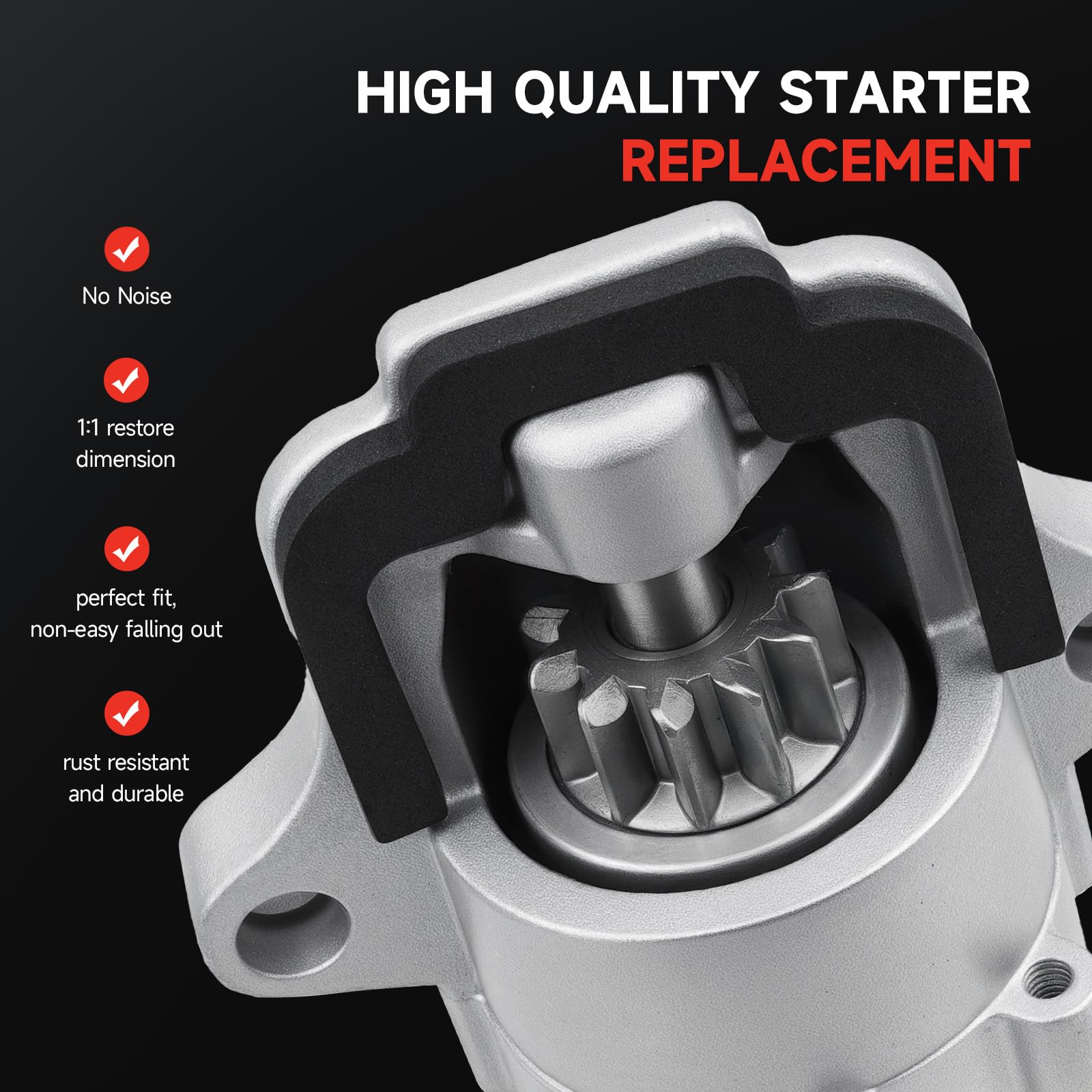 Grezuton starter label with OEM numbers for quick part verification and confidence