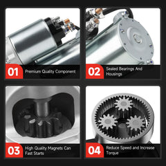 Grezuton starter mounting flange detail demonstrating OEM-style alignment
