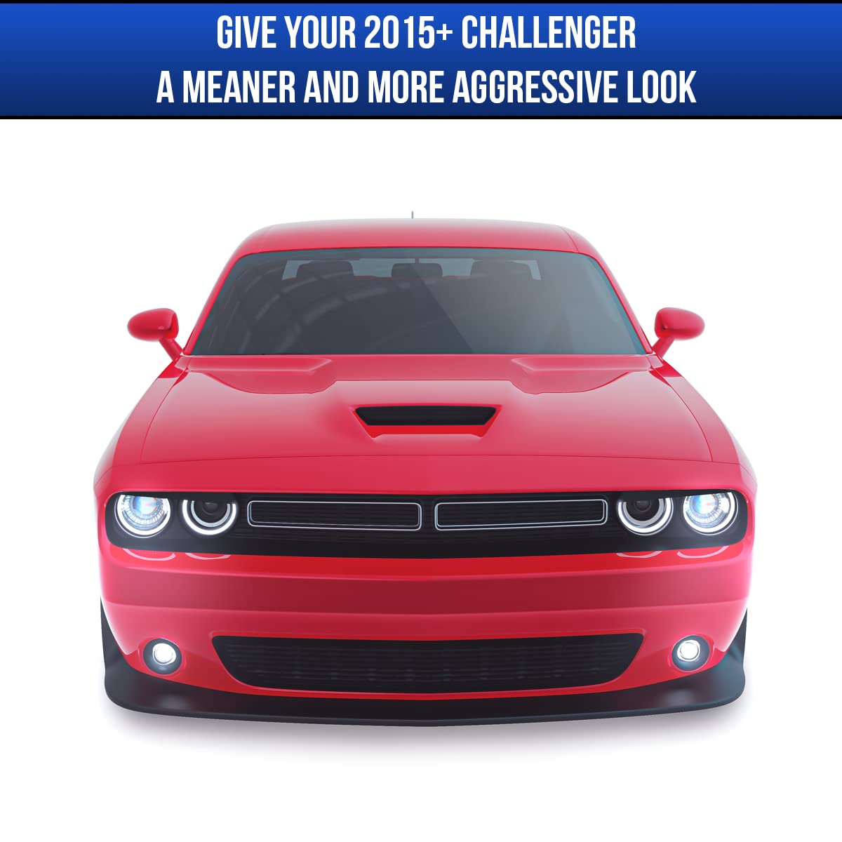 GRIDREADY eyelids installed on Challenger showing lowered front-end stance
