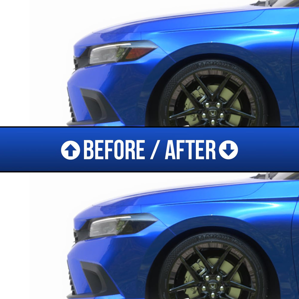 GRIDREADY installation in progress on Civic demonstrating bubble-free finish