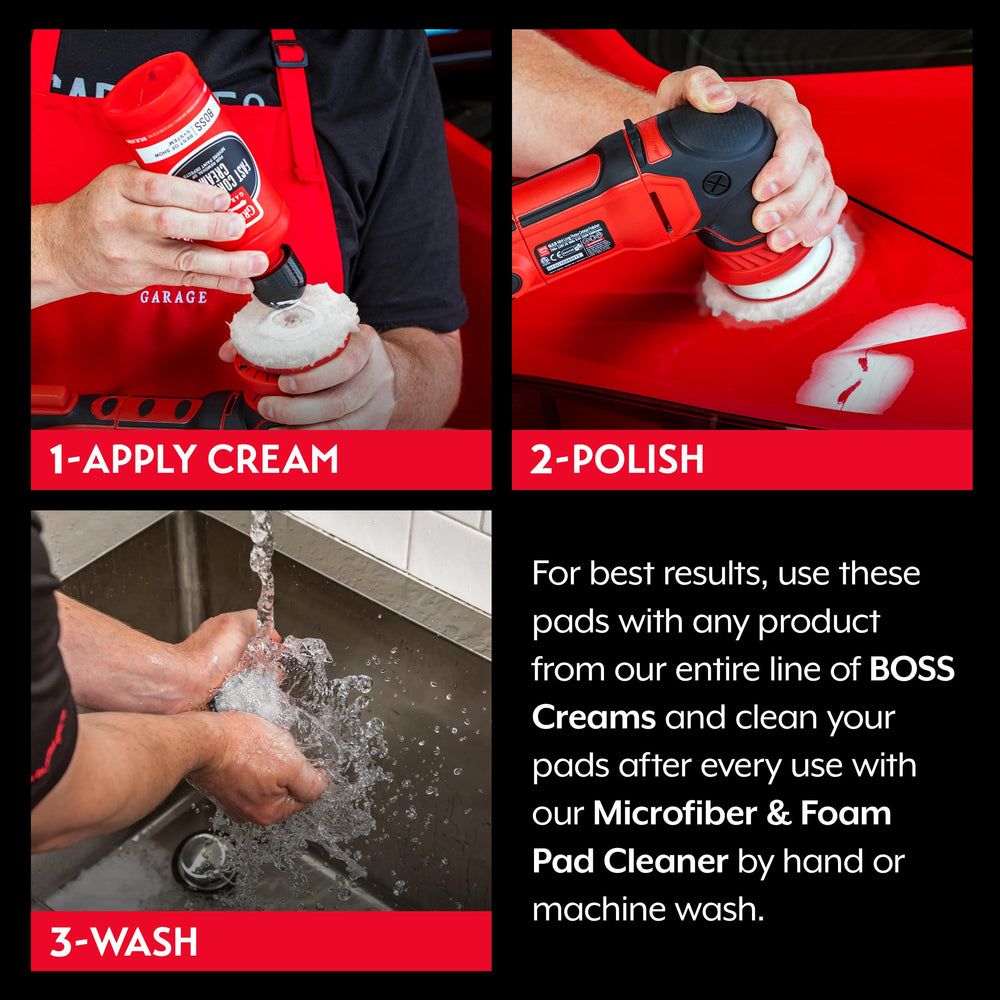 Griot's Garage pad mounted on orbital polisher for efficient spot correction