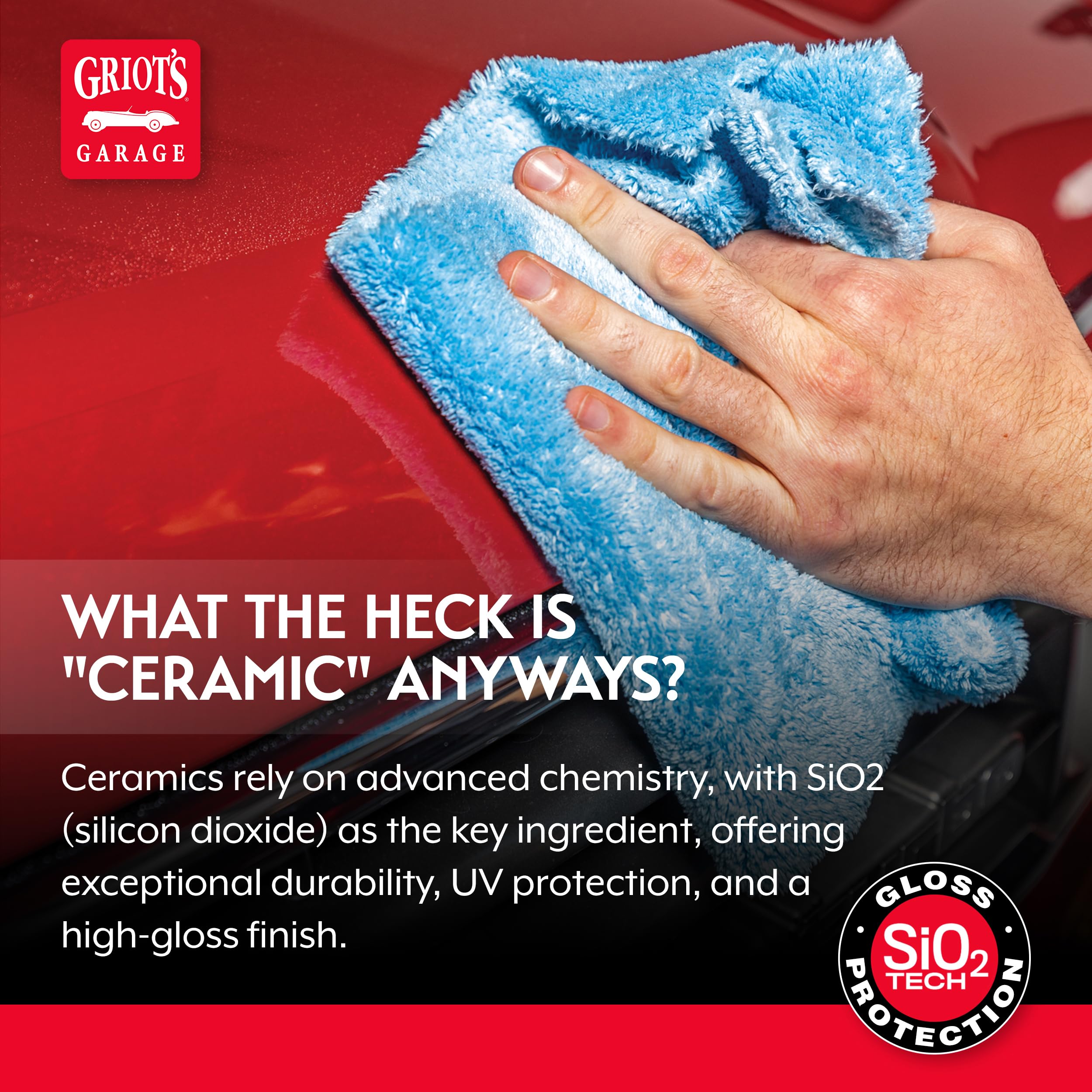 Griot's Garage applied to wheel and chrome showing cleaning and shine benefits