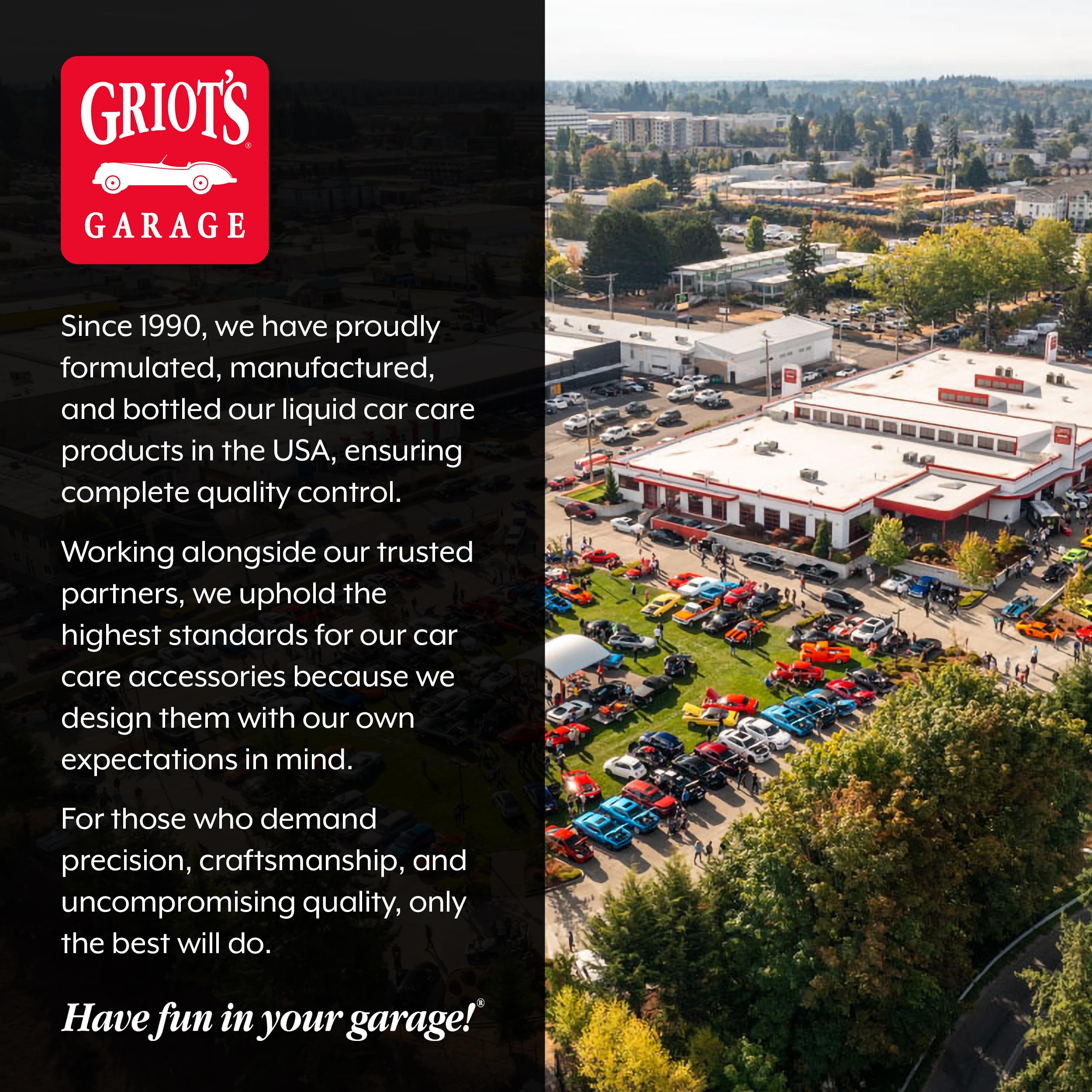 Griot's Garage bottle next to a wheel for size scale and quick application context