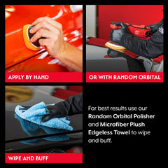 Griot's Garage visible before and after paint panel demonstrating improved gloss