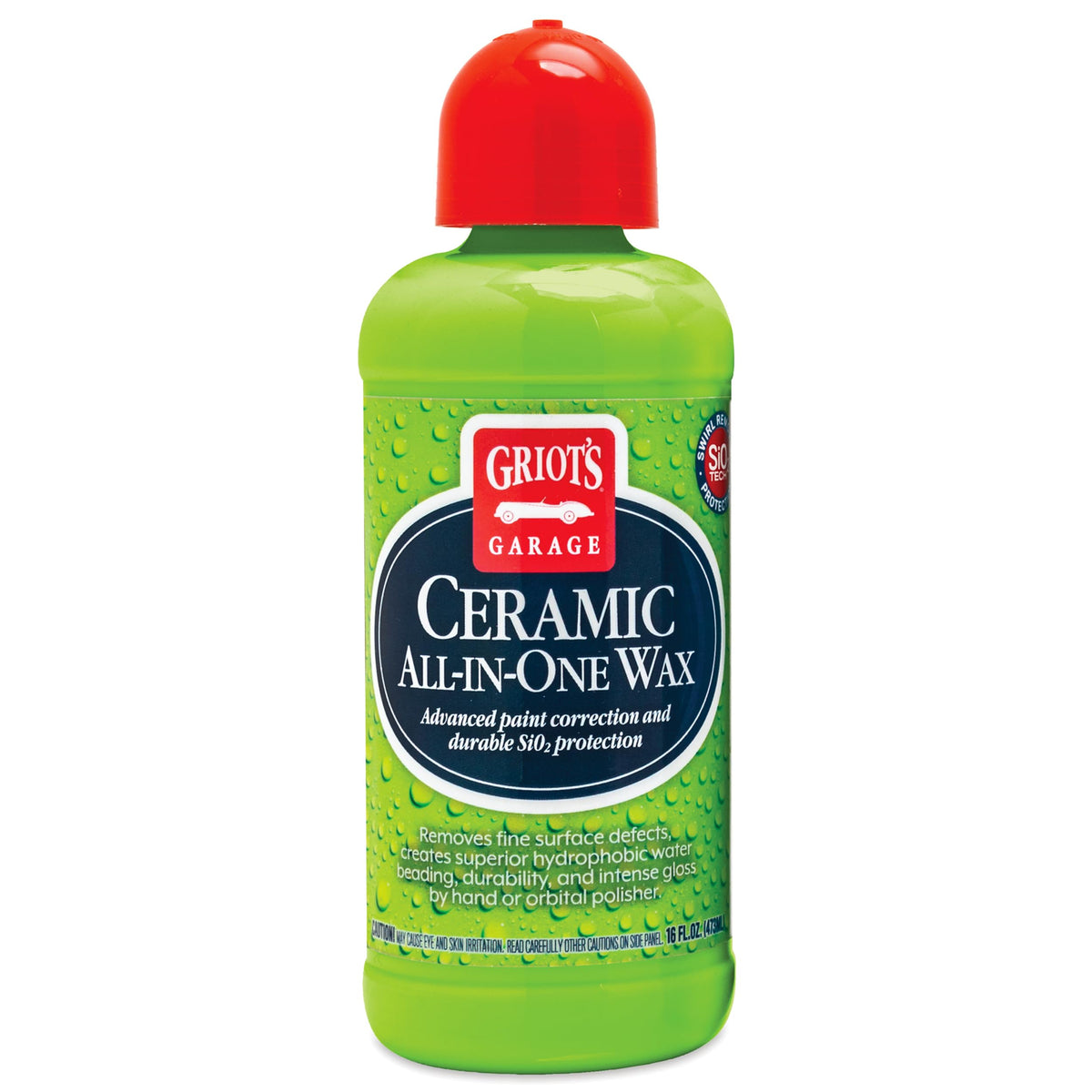 Griot's Garage front label showing product name and 16 oz size benefit of clarity