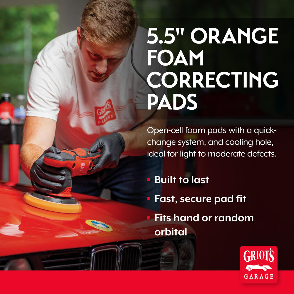 Griot's Garage foam texture close-up highlighting open-cell foam for consistent cut