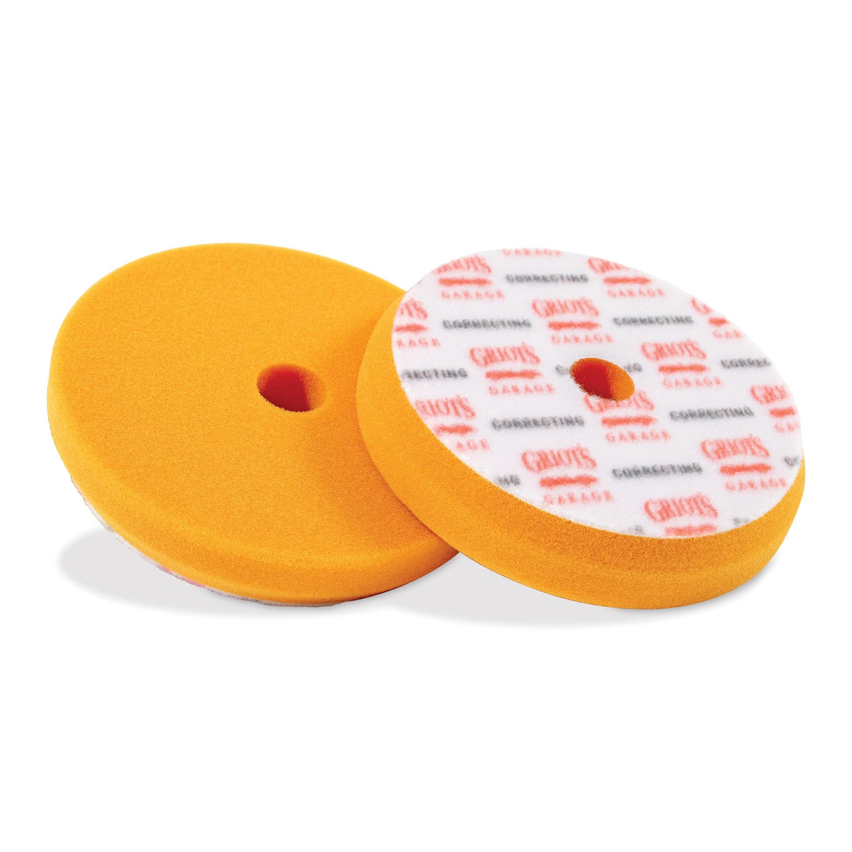 Griot's Garage orange pad front view showing durable shape and even polishing