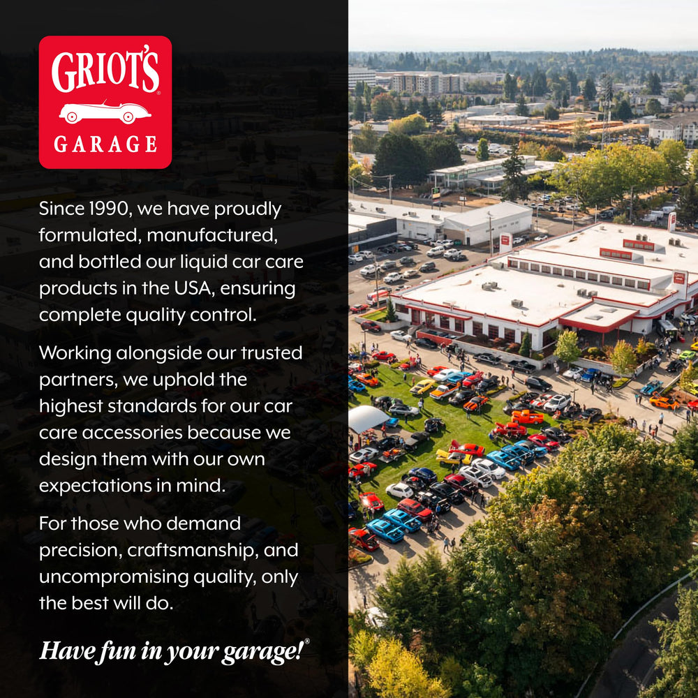 Griot's Garage bottle beside common items to show 22 oz scale