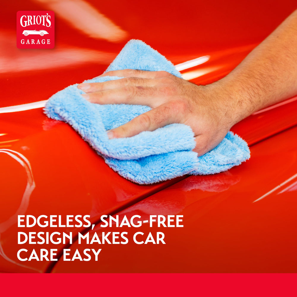 Griot's Garage towel wiping car hood for streak-free shine