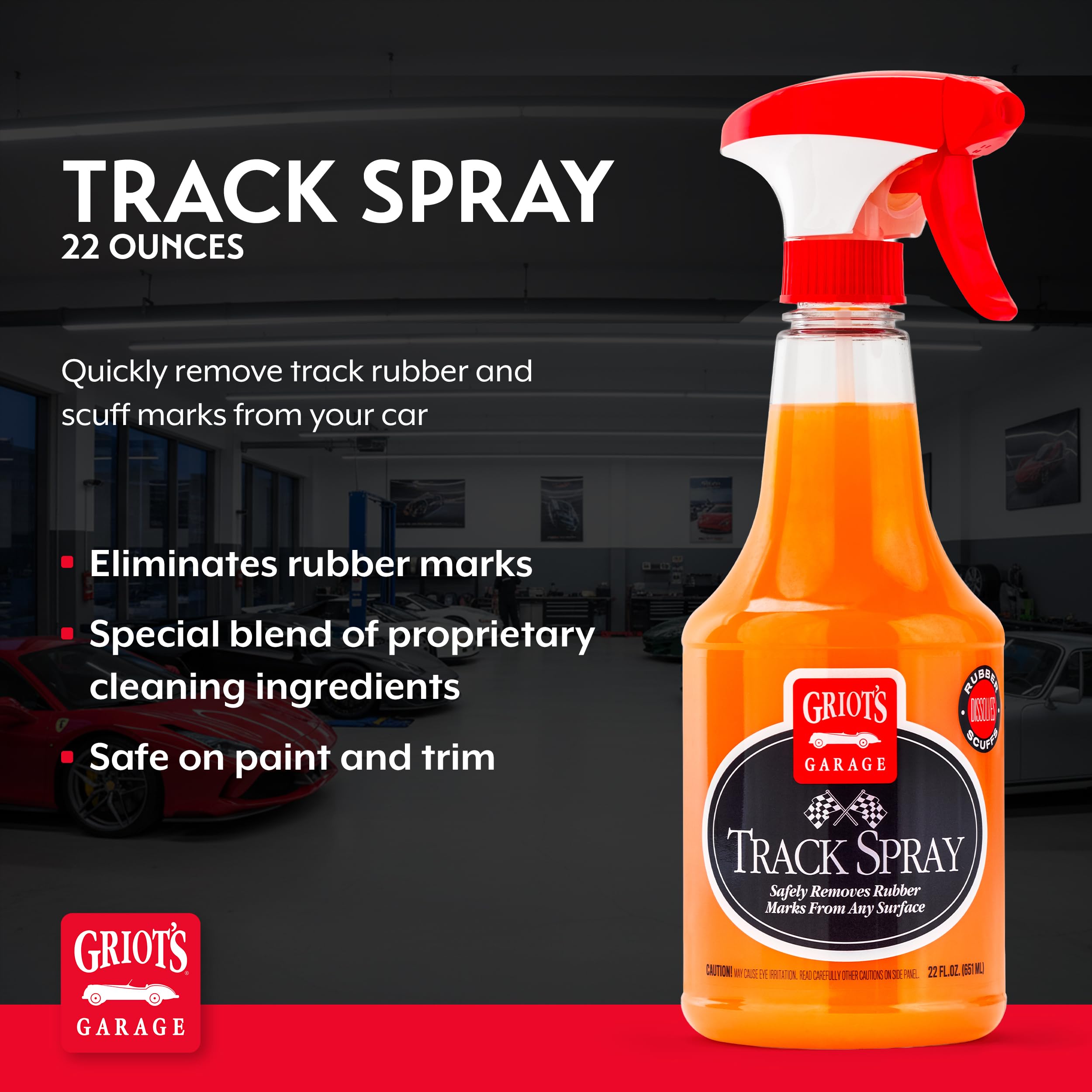 Griot's Garage close-up of thick spray texture demonstrating cling for vertical surfaces
