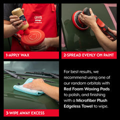 Griot's Garage buffing with soft cloth showing quick wipe-off and glossy finish