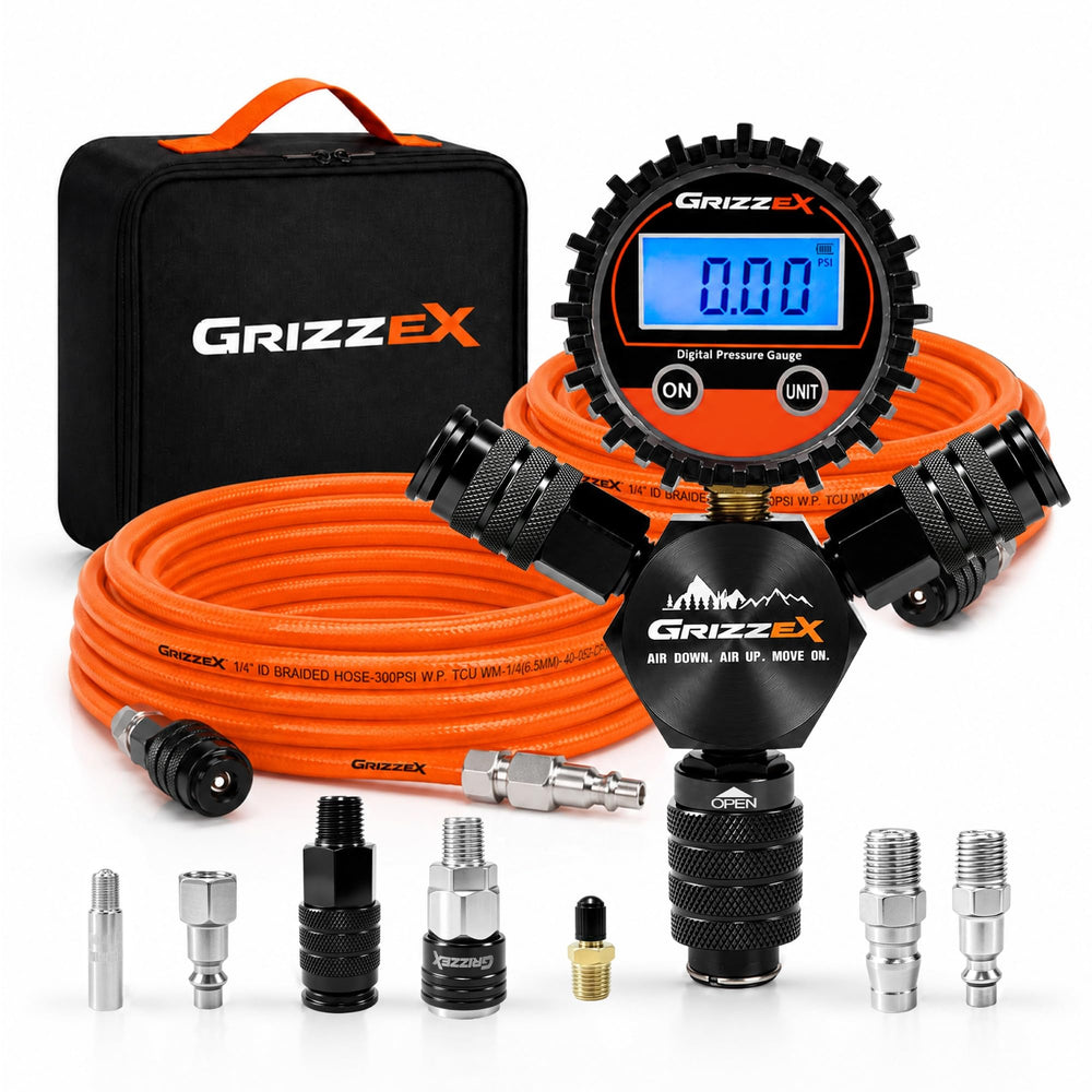 GRIZZEX front packaging showing complete 4-way kit and benefits