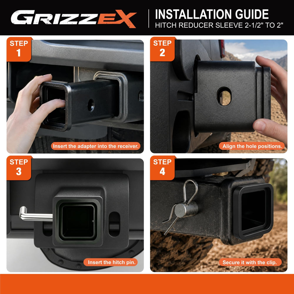 GRIZZEX installed in Ram receiver showing easy compatibility