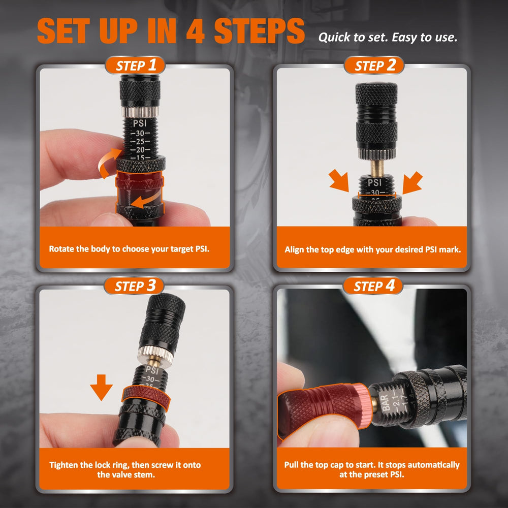 GRIZZEX kit displayed with spare valve caps highlighting included backup parts benefit