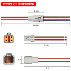 GRZWAYS 12AWG tinned-copper wire end terminated for reliable conductivity