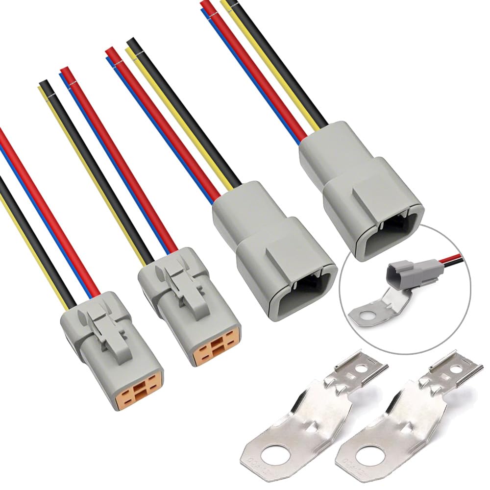 GRZWAYS front view of 4-pin DTP connector showing durable housing and locking