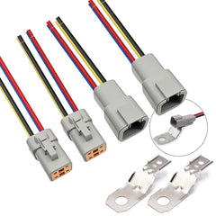 GRZWAYS front view of 4-pin DTP connector showing durable housing and locking