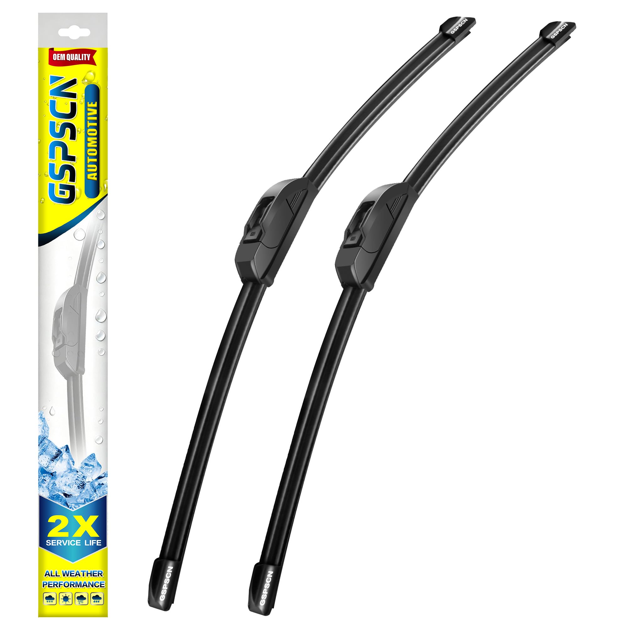 GSPSCN front packaging of 26" and 18" blades showing included pair and benefits