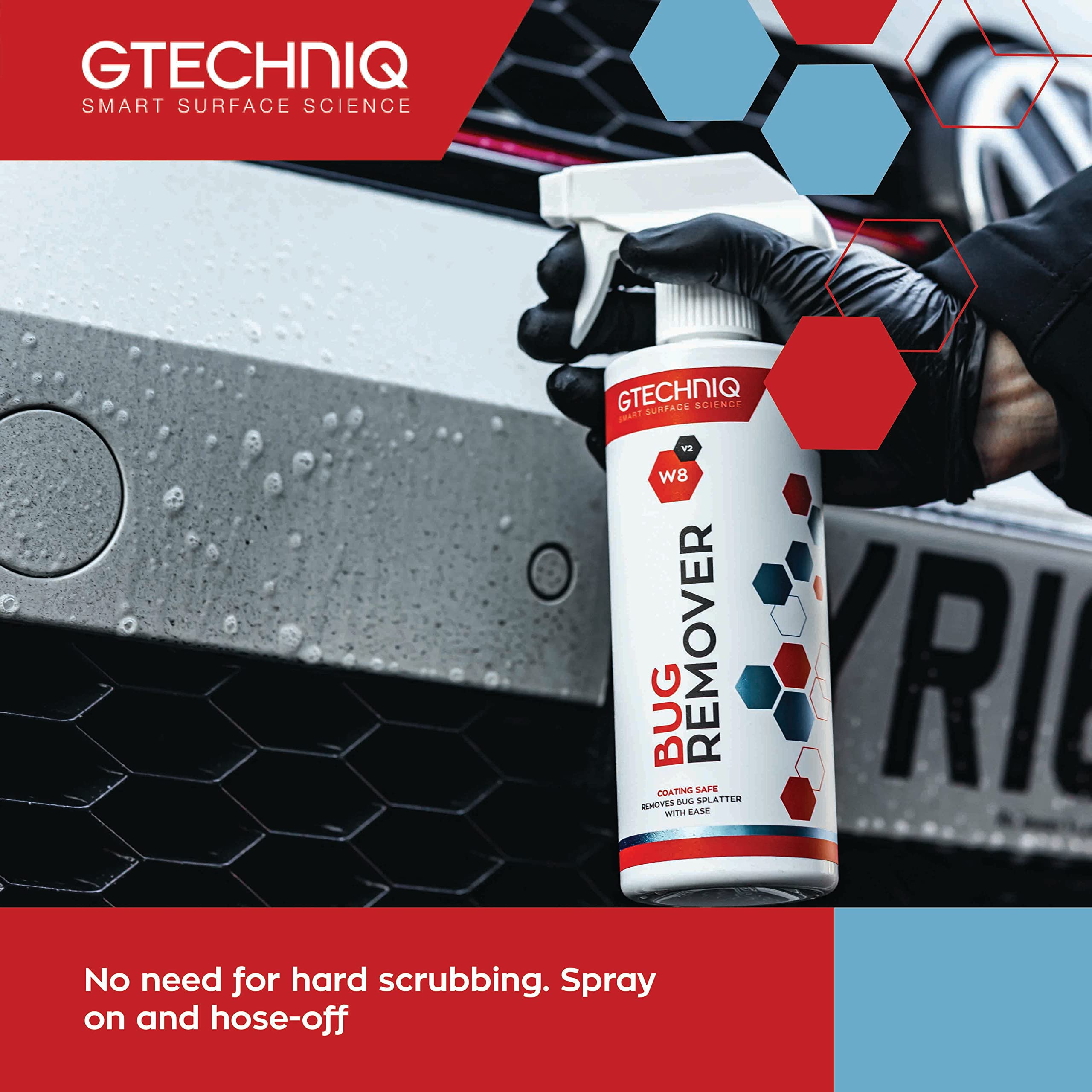 Gtechniq W8 cleaning headlights to restore clarity and improve light output