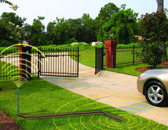 GTO Mighty Mule FM130 installed at driveway approach, improves guest exit convenience