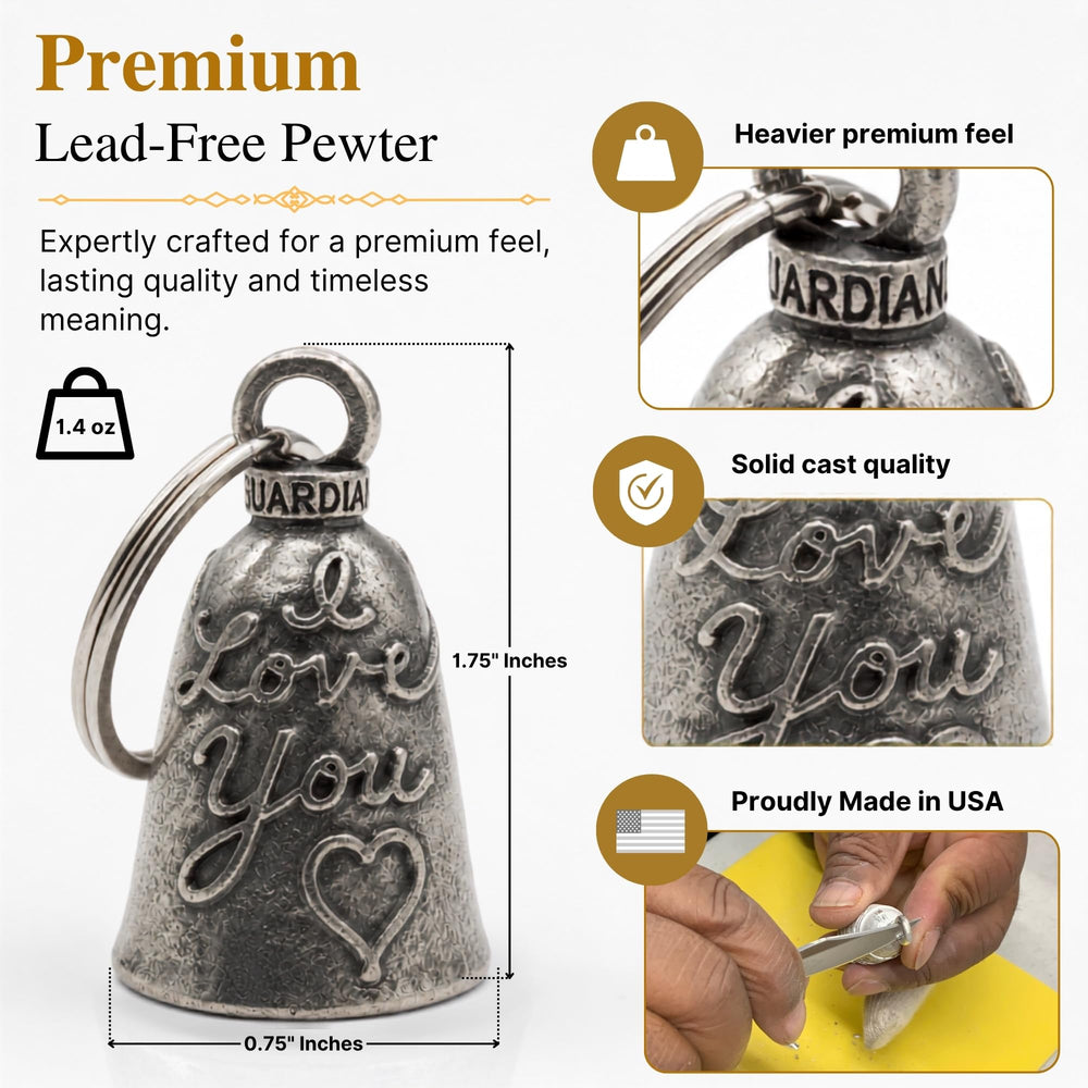 Guardian Bell AssMan inside black velvet bag ready for gifting and presentation