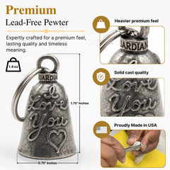 Guardian Bell in black velvet gift bag showing presentation and protective storage benefit