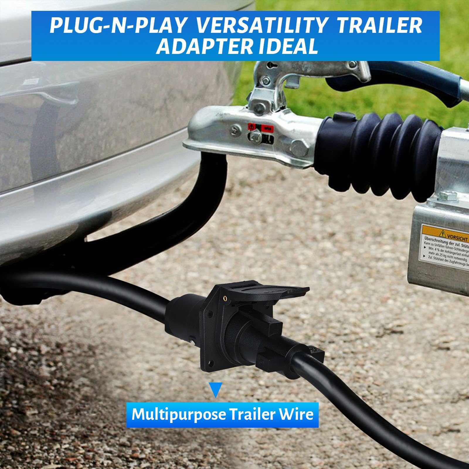 Gubrdfrsod trailer setup in driveway showing easy plug-and-play use