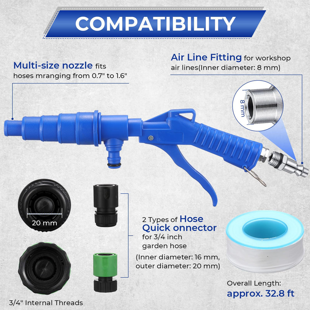 Gulfmew garden hose connector close-up ensuring leak-free water supply and quick setup