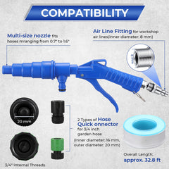 Gulfmew garden hose connector close-up ensuring leak-free water supply and quick setup