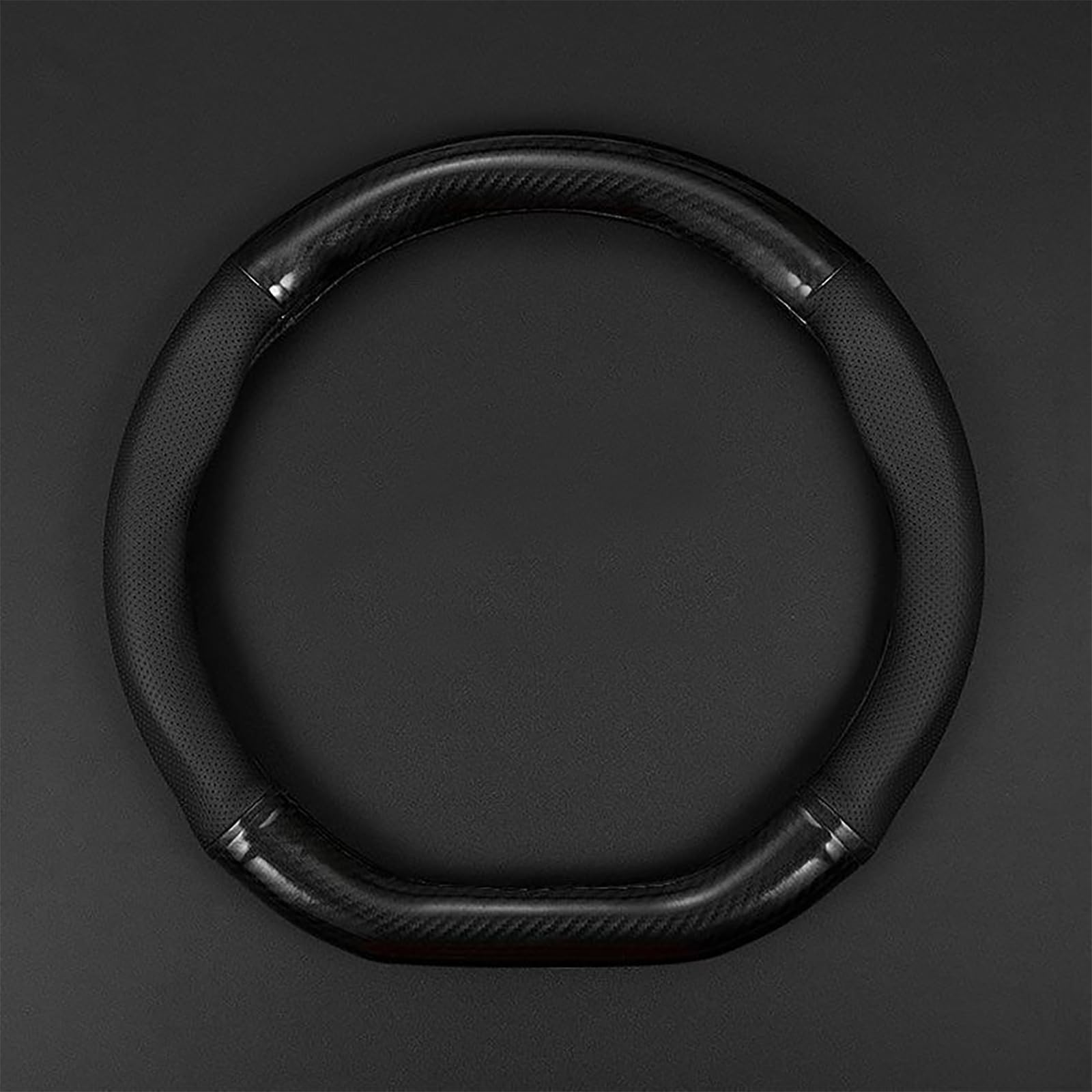 gunhunt front view of the steering wheel cover showing fit and style benefit