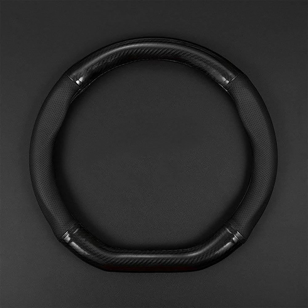 gunhunt front view of the steering wheel cover showing fit and style benefit