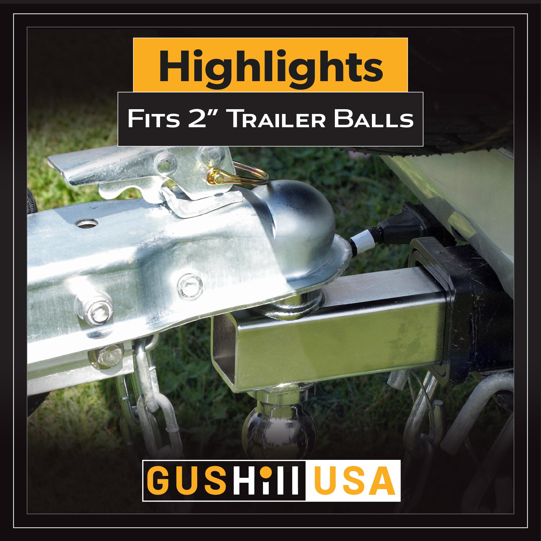 GusHill GH25138 latch detail highlighting trigger latch and pin hole for added security