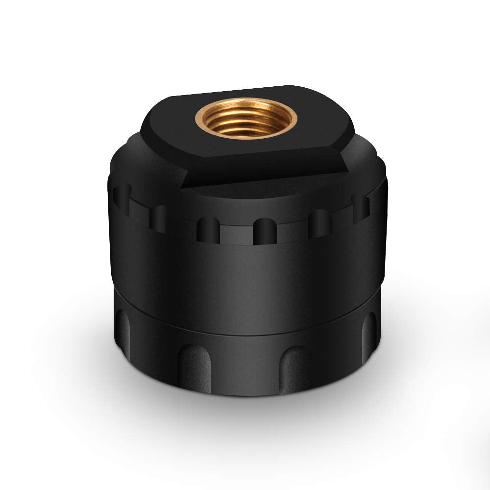 GUTA GS02 mounted on wheel valve stem showing correct installation benefit