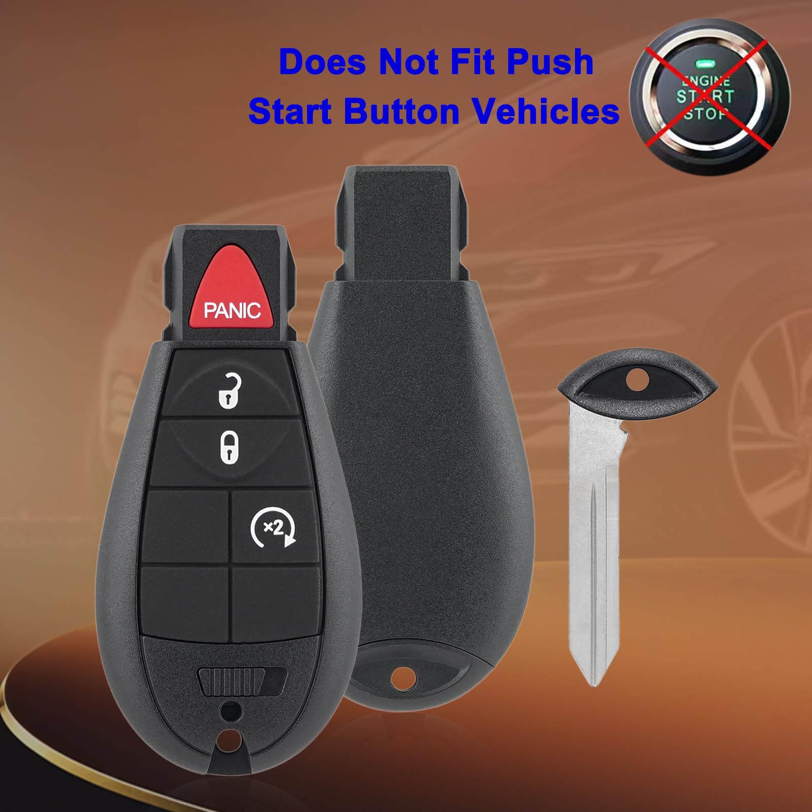 Gvolinkdpe remote fob next to credit card illustrating compact size