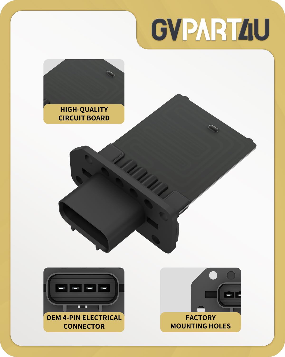 GVPART4U resistor next to ruler showing compact size for easy installation