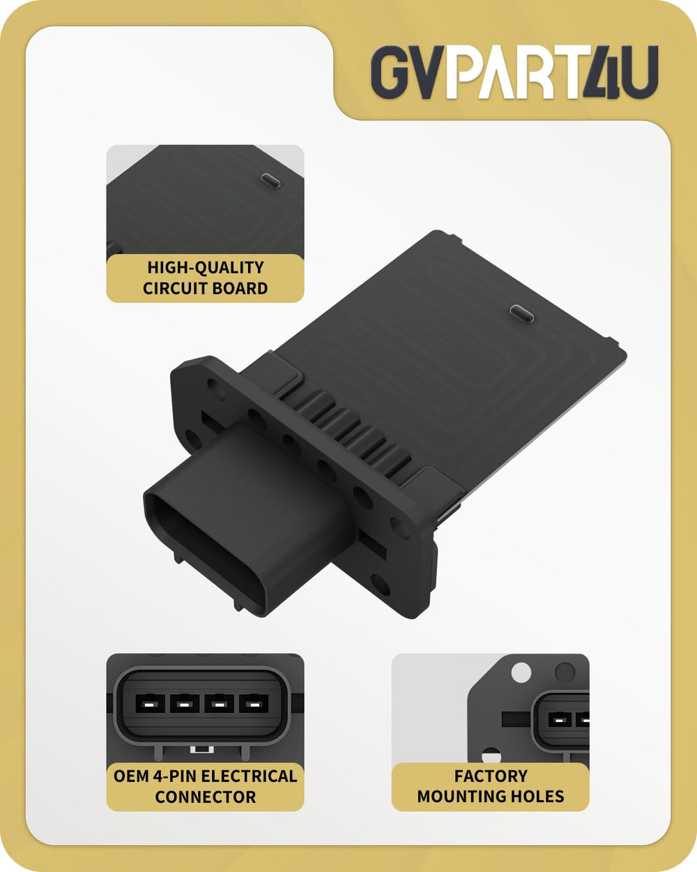 GVPART4U resistor next to ruler showing compact size for easy installation
