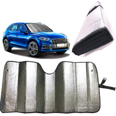 GWUSKDT front view full-coverage sunshade protecting windshield and cooling interior