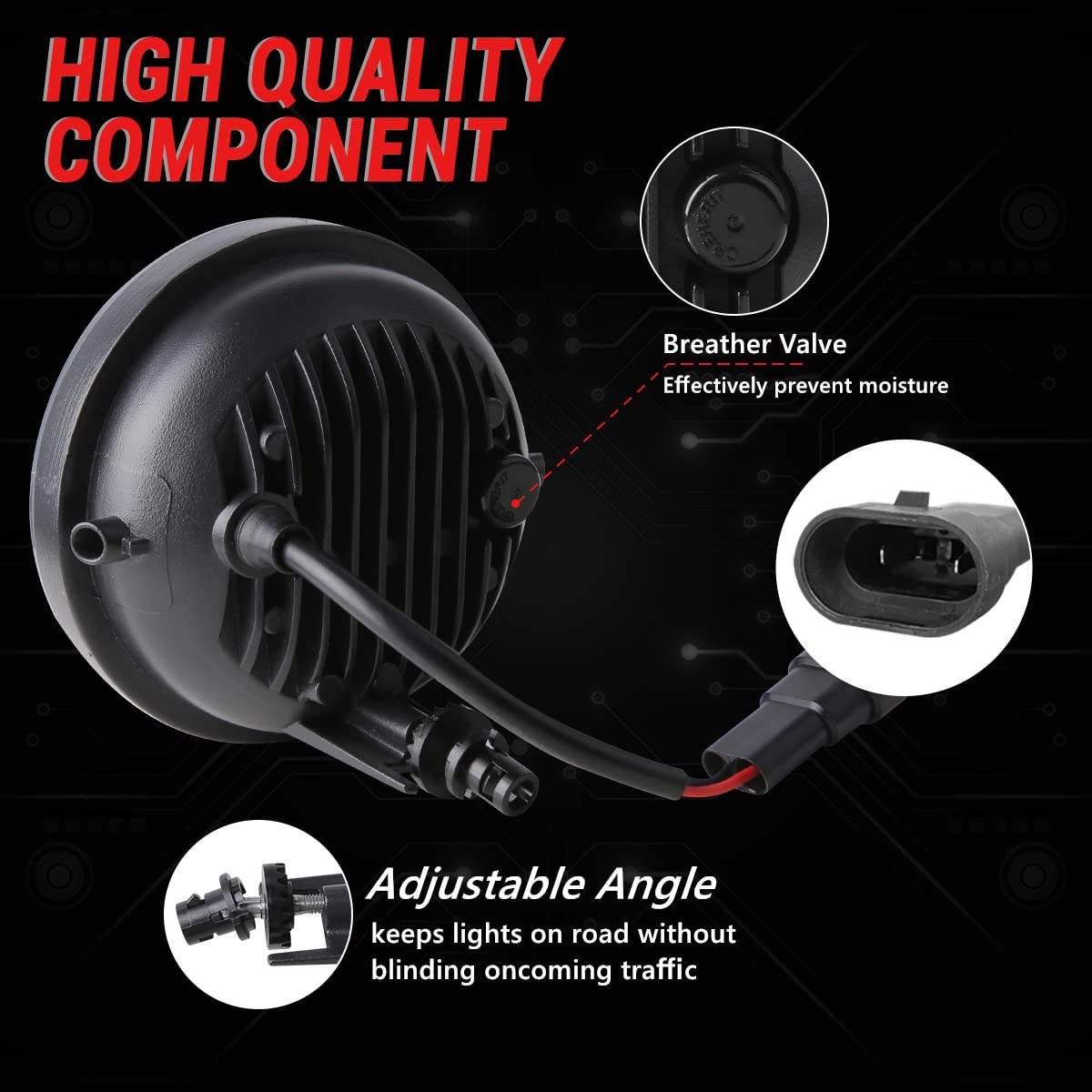 GXENOGO waterproof seal detail illustrating sealed wiring and protection against moisture