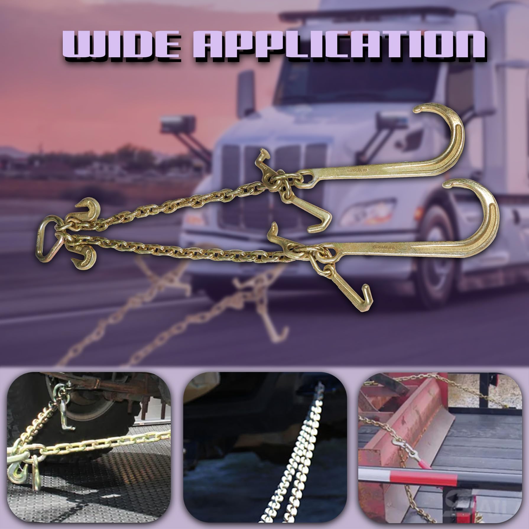 GXYWADY tow chain installed on trailer anchor demonstrating secure attachment benefit