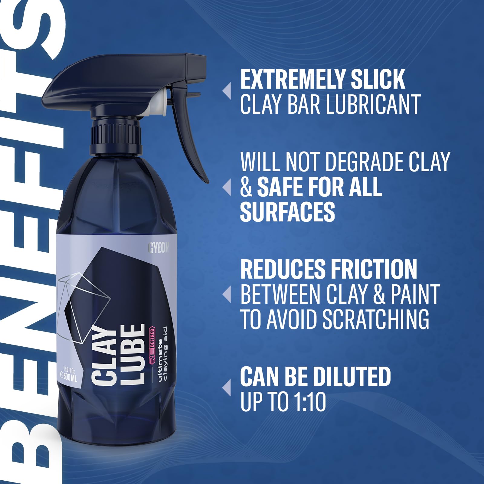 Gyeon label detail highlighting product name and usage benefits