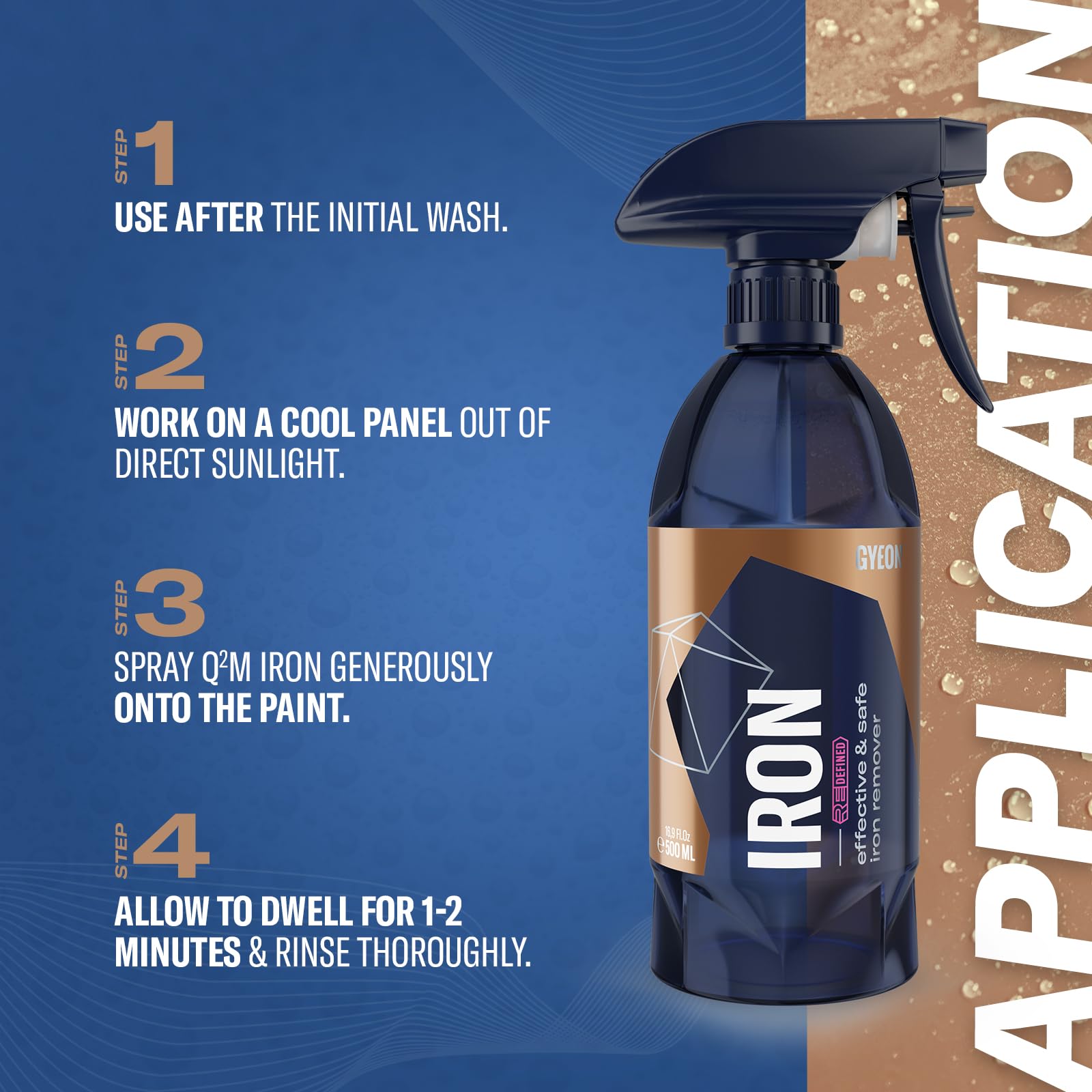 Gyeon product label and directions showing safe usage instructions