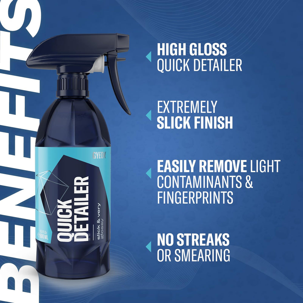 Gyeon quick detailer spray nozzle close-up for precise, mess-free application