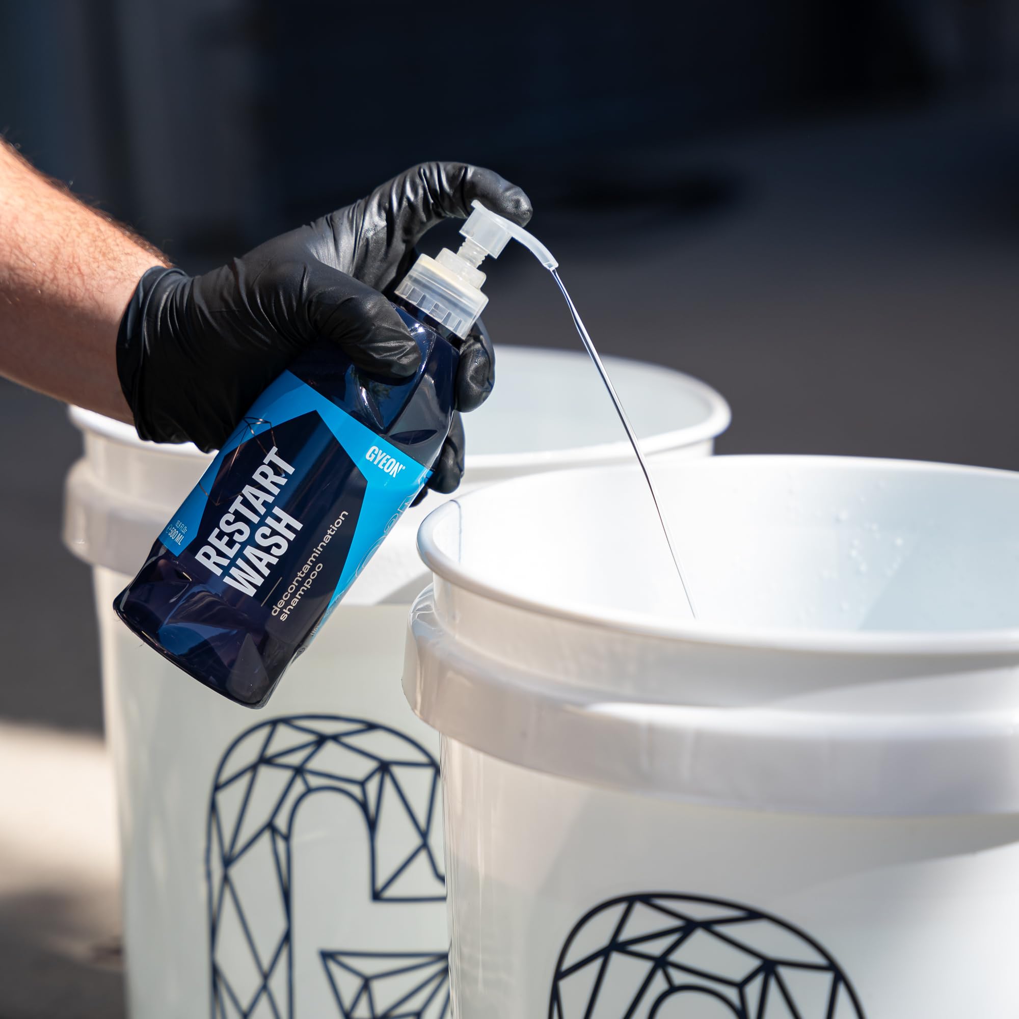 Gyeon Restart Wash cleaning a wheel removing brake dust for improved finish benefit