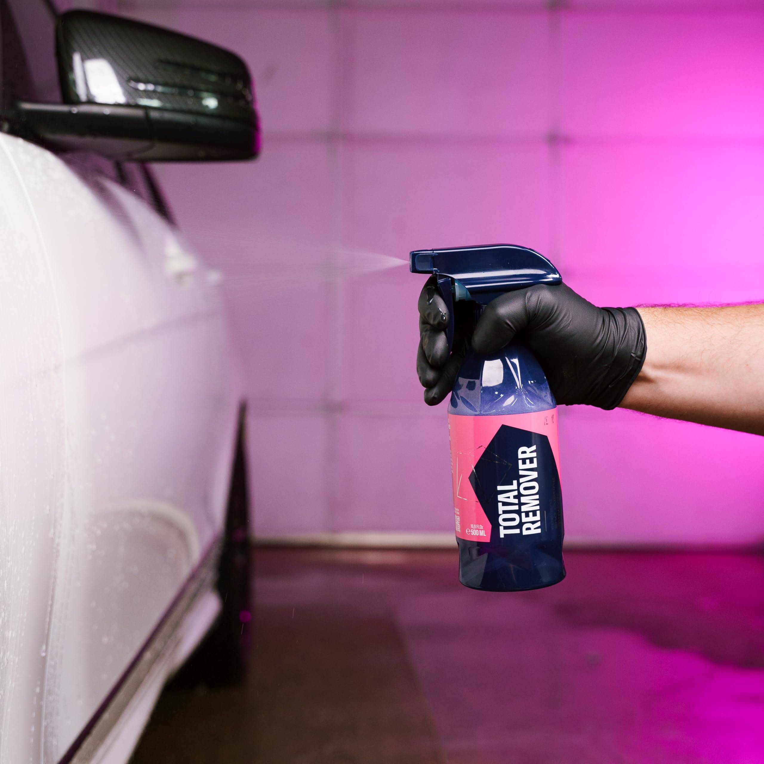 Gyeon TotalRemover in a detailing bay demonstrating professional use