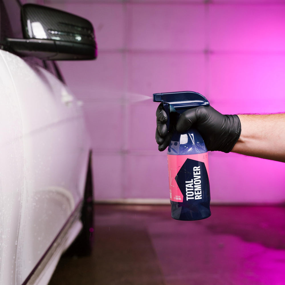 Gyeon TotalRemover in a detailing bay demonstrating professional use