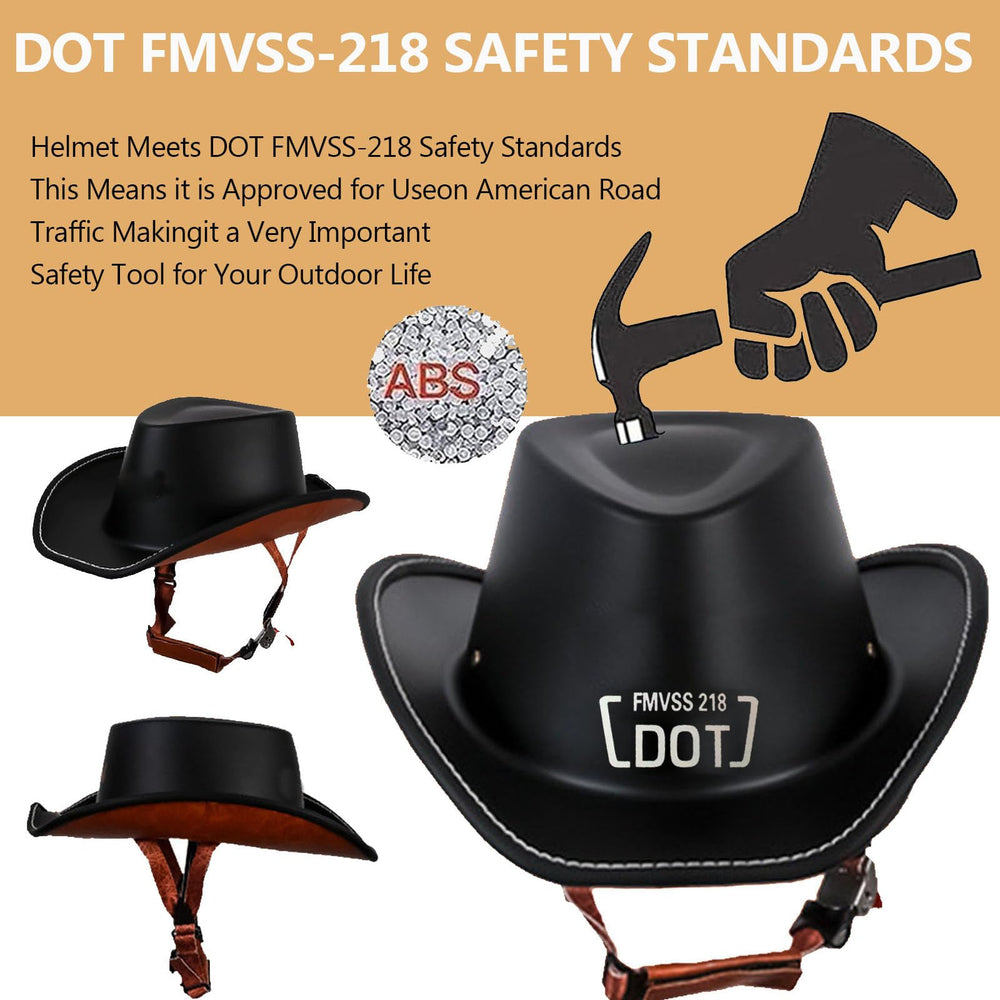 GYLRFAN side profile highlighting retro cowboy hat lines and secure coverage for riders