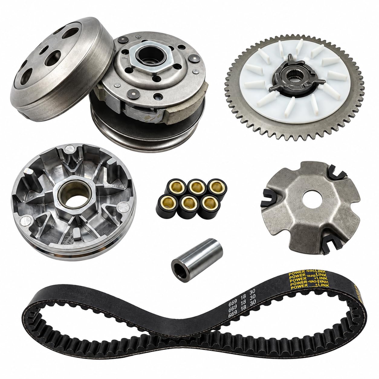 GYMMEDS front view of complete clutch kit showing all included parts and easy replacement