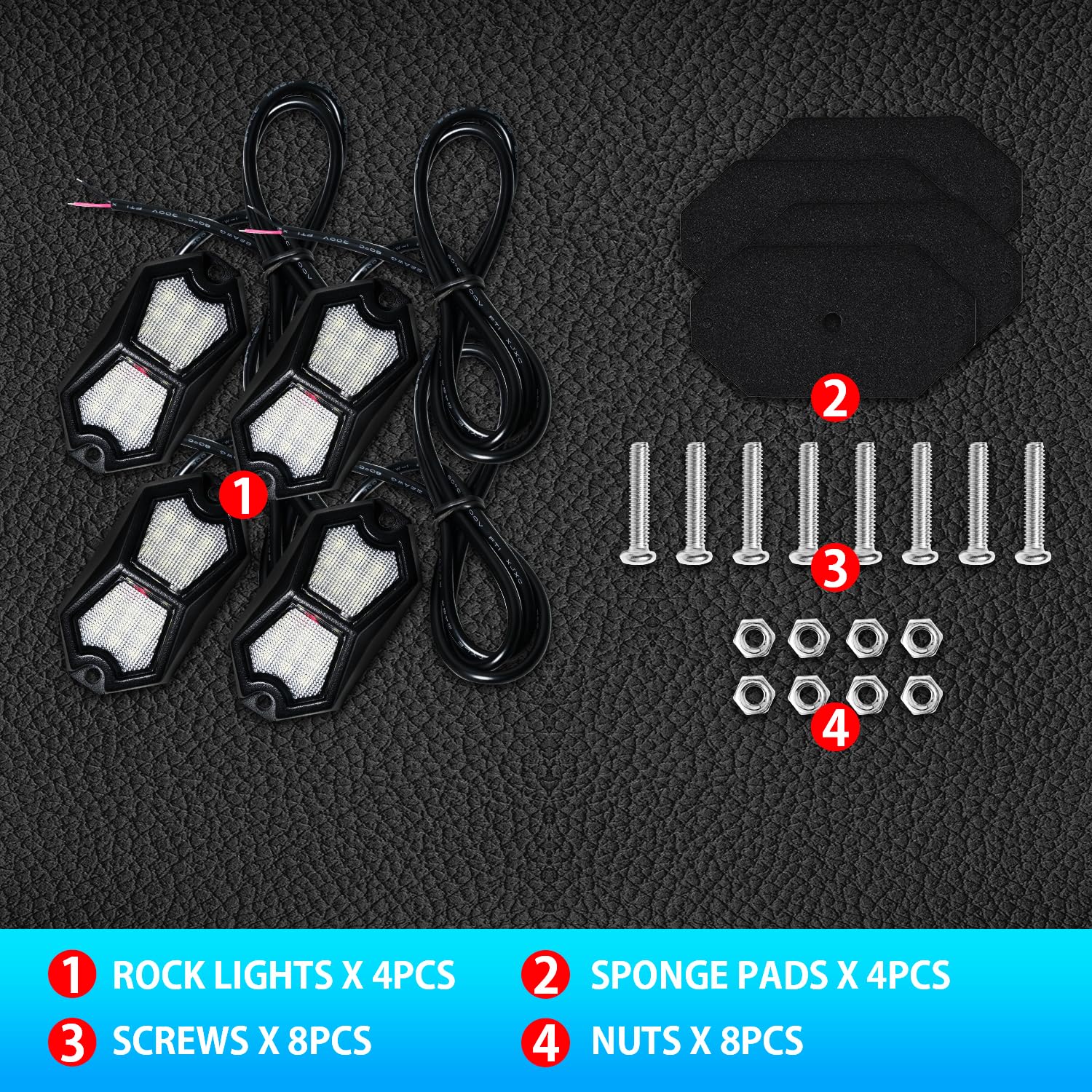 GZ5CG package contents with screws nuts and pads for straightforward mounting benefit