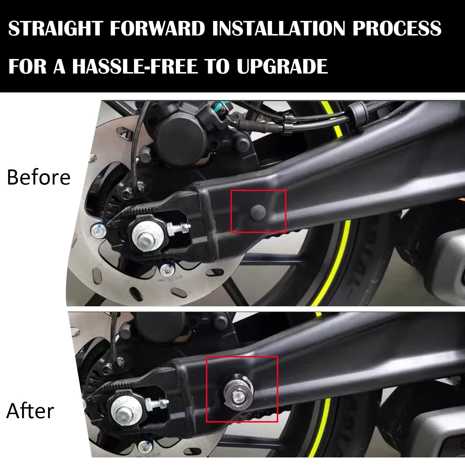 GZDLMoto spool engaged with paddock stand for stable rear lift