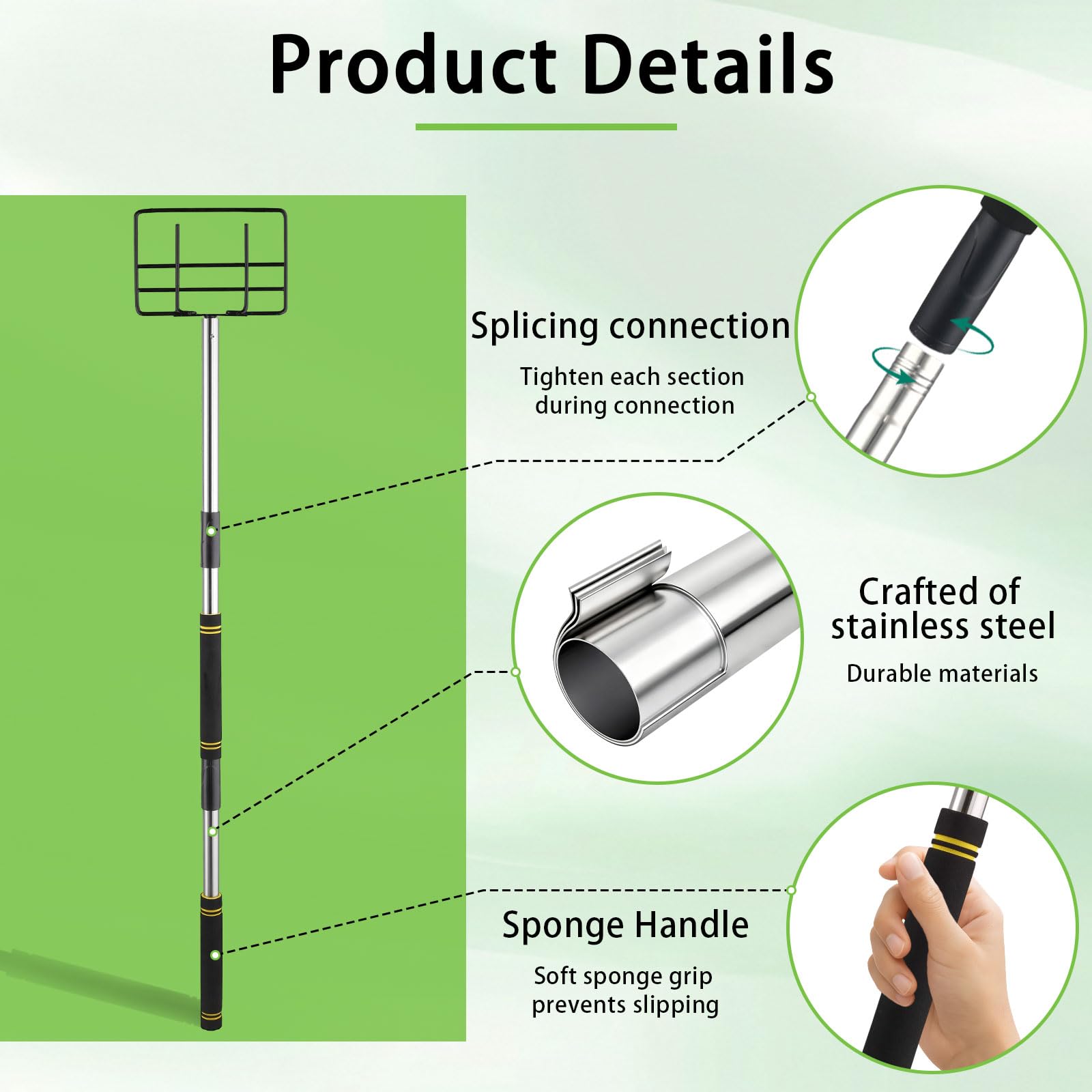 Gzlozak anti-slip sponge grip detail providing control and comfort